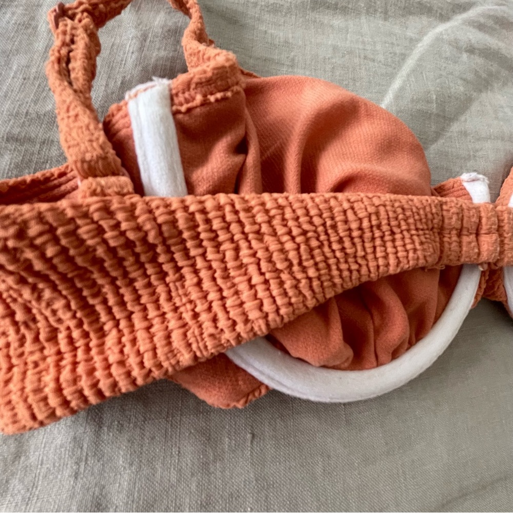 Roxy Orange Crinkle Underwire Bikini - image 5